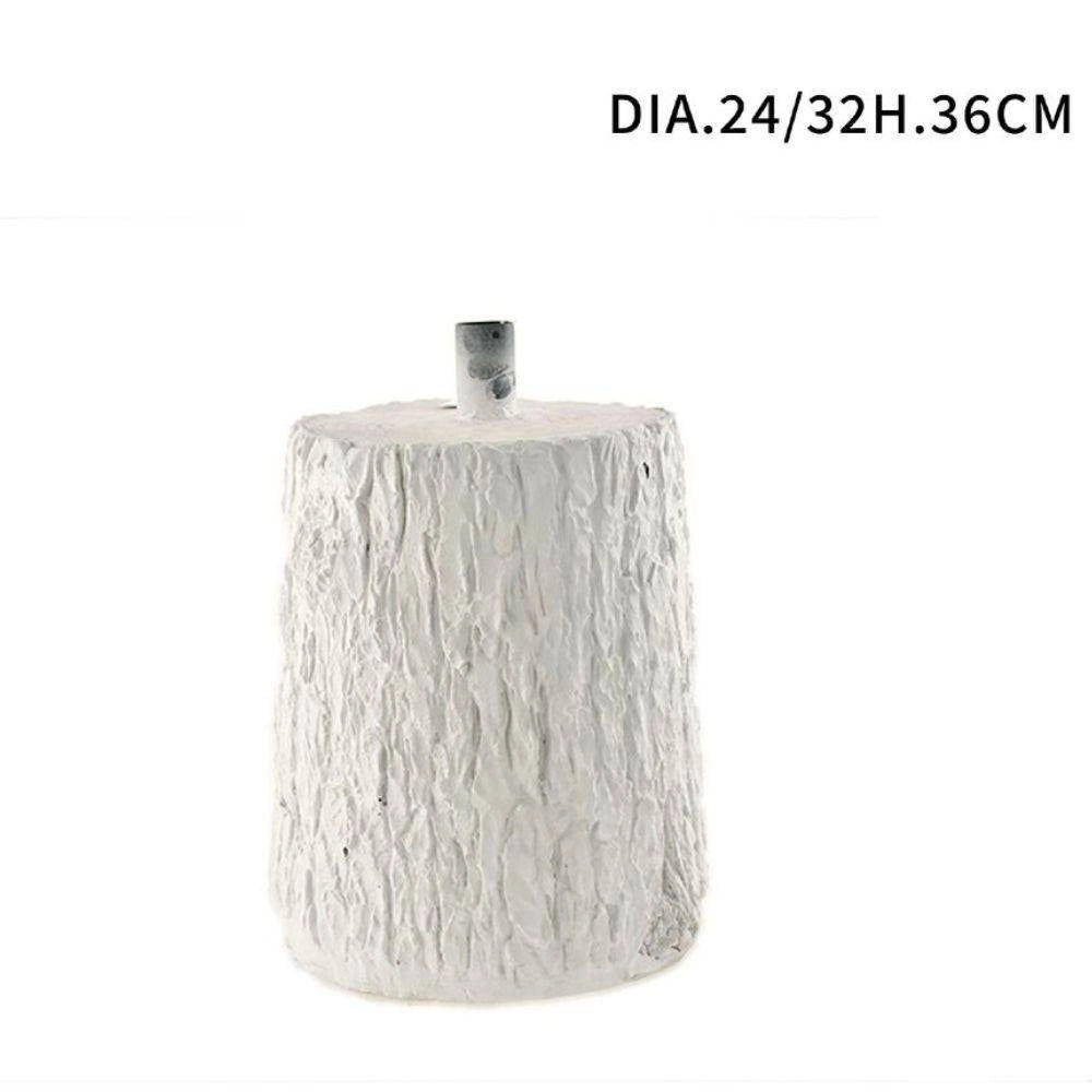 Trade Shop - Tronco Colore Bianco Base Supporto Per Albero Di Natale Effetto Legno Diam.24 -
