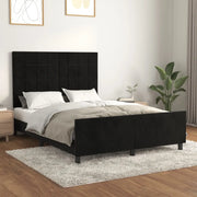 Giroletto senza Materasso-Struttura Letto Nero 140x200 cm in Velluto 911672