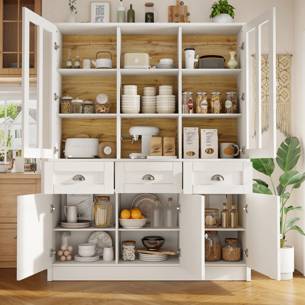 ARMADIO ALTO 140x38,5x175 cm Bianco in MDF e Acrilico