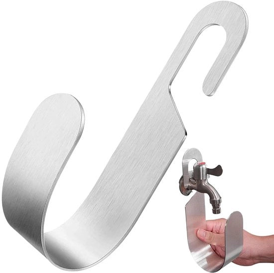 Supporto per tubo da giardino in alluminio - Montaggio a muro - Sostegno robusto - Indipendente - Spazievitore - Braccio di sostegno - Ideale per lo stoccaggio