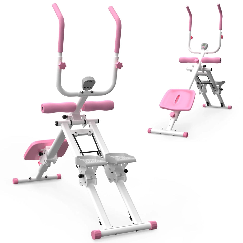 Stepper 2 in 1 e Attrezzi Addominali Pieghevole, Multifunzione per Allenamento Completo del Corpo, Home Gym