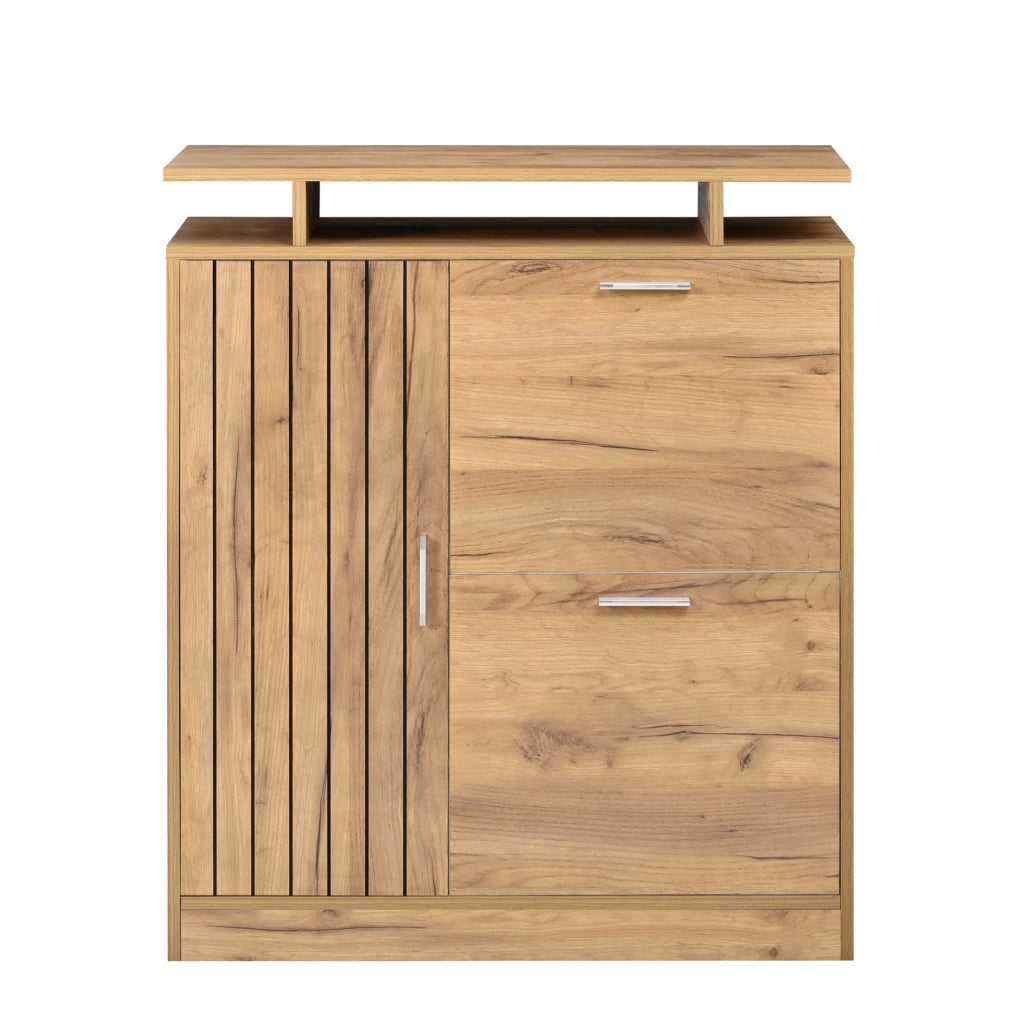 Set ingresso con panca portascarpe; specchio e ganci; 140x35x133 cm; effetto legno naturale