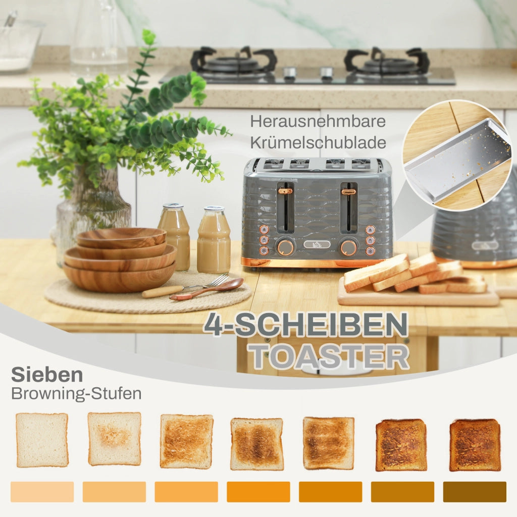 Tostapane e Bollitore 2 in 1 ¨C zephmum ¨C Grigio