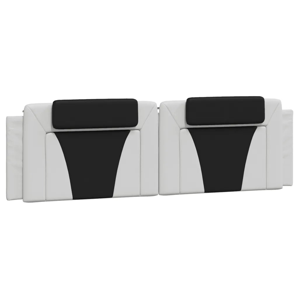 Giroletto Viana con LED senza Materasso-Struttura Letto Bianco e Nero 180x200 cm