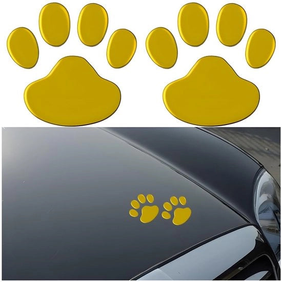 Decorazione per Auto 2 pezzi - 3D Chiodo Cane Palla - Sticker Decorativo - PVC - Universale - 7 x 6 cm - Facile da Applicare - Sticker Decorativo