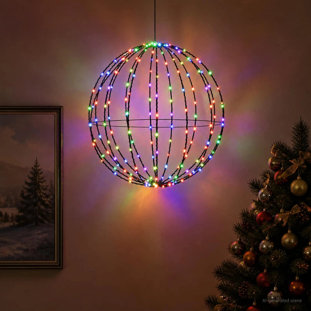 Luce a punta di Natale 120 LED RGB Diametro 40 x 42 cm 42049735