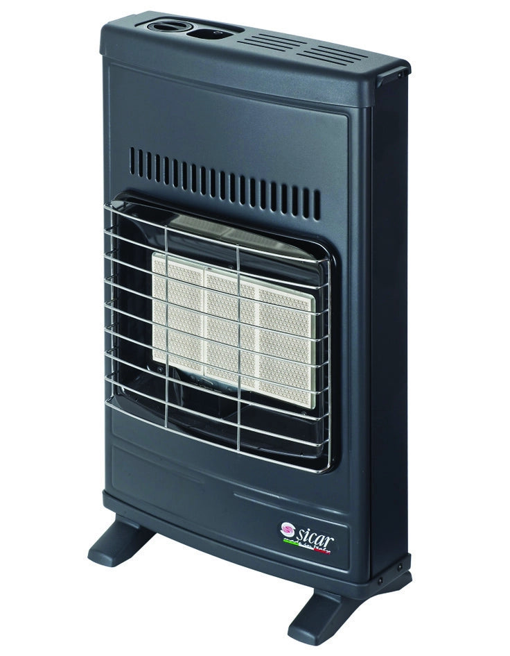 STUFA INFRAROSSI  A GAS METANO 4200W GRIGIA  misure cm.42,5x15x64h. peso kg.6,5  ECO40    SICAR
