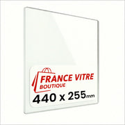 SKANTHERM - modello : pico - 440 x 255 x 4 mm - Vetro per stufa a legna - vetro camino di ricambio - vetro per caminetto resistente al fuoco - France Vitre