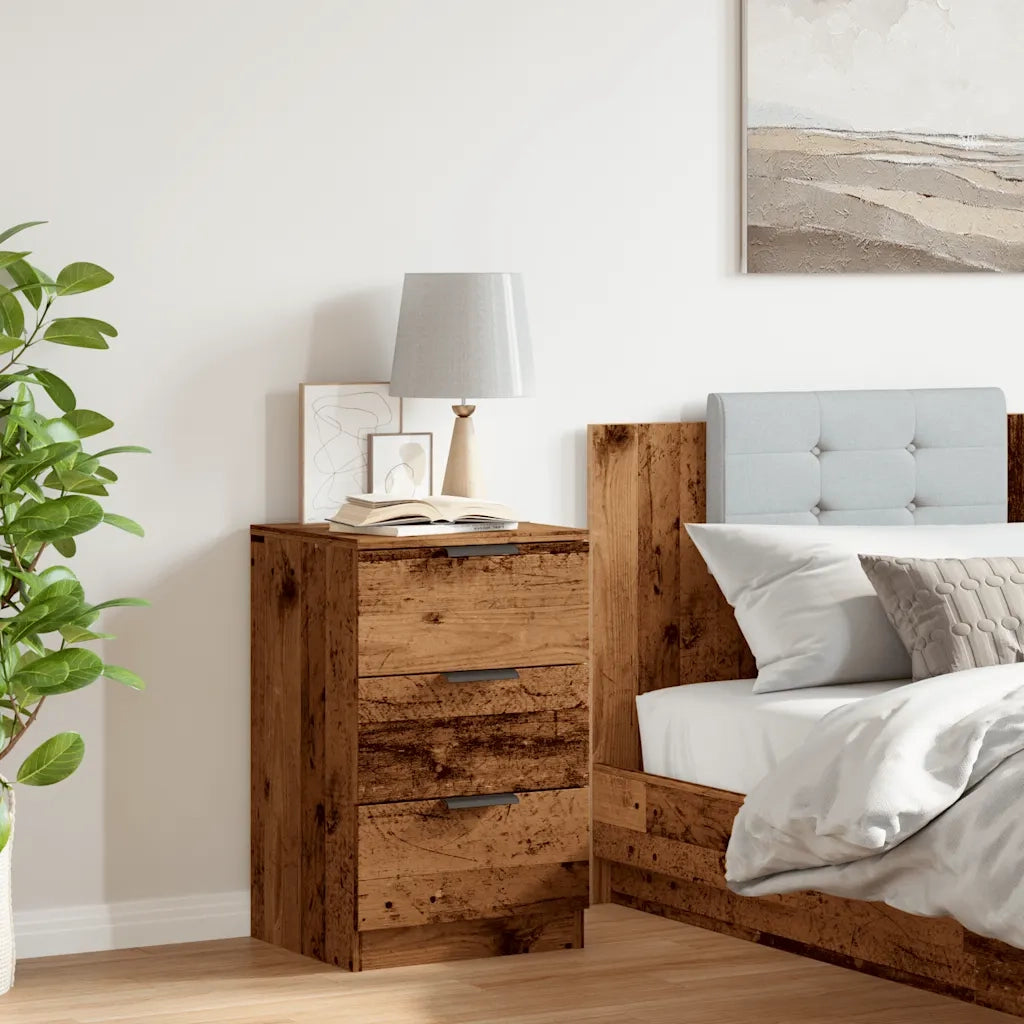 Comodino-Tavolino da notte Legno Vecchio 40x36x65 cm in Legno Multistrato 102973