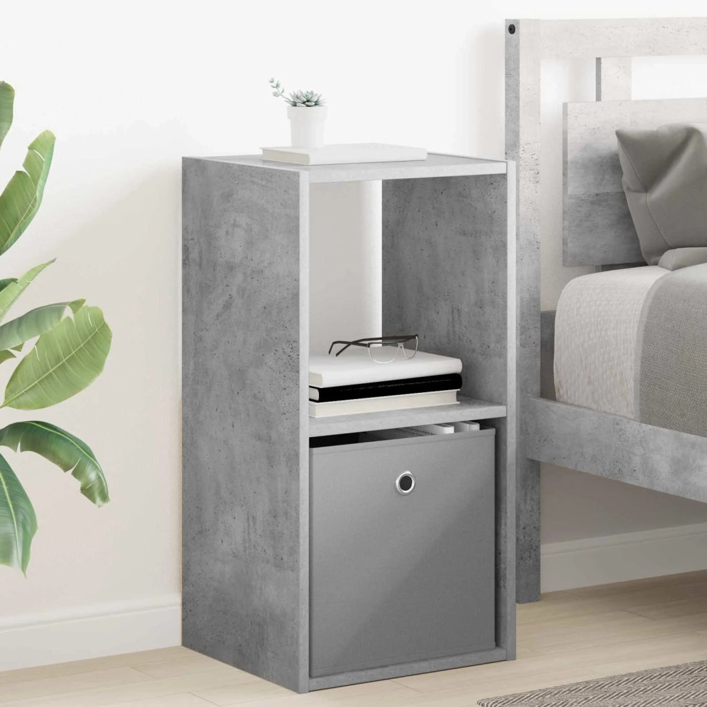 Comodino con cassetto 2 pcs Grigio cemento 35 x 32 x 68,5 cm 8000635