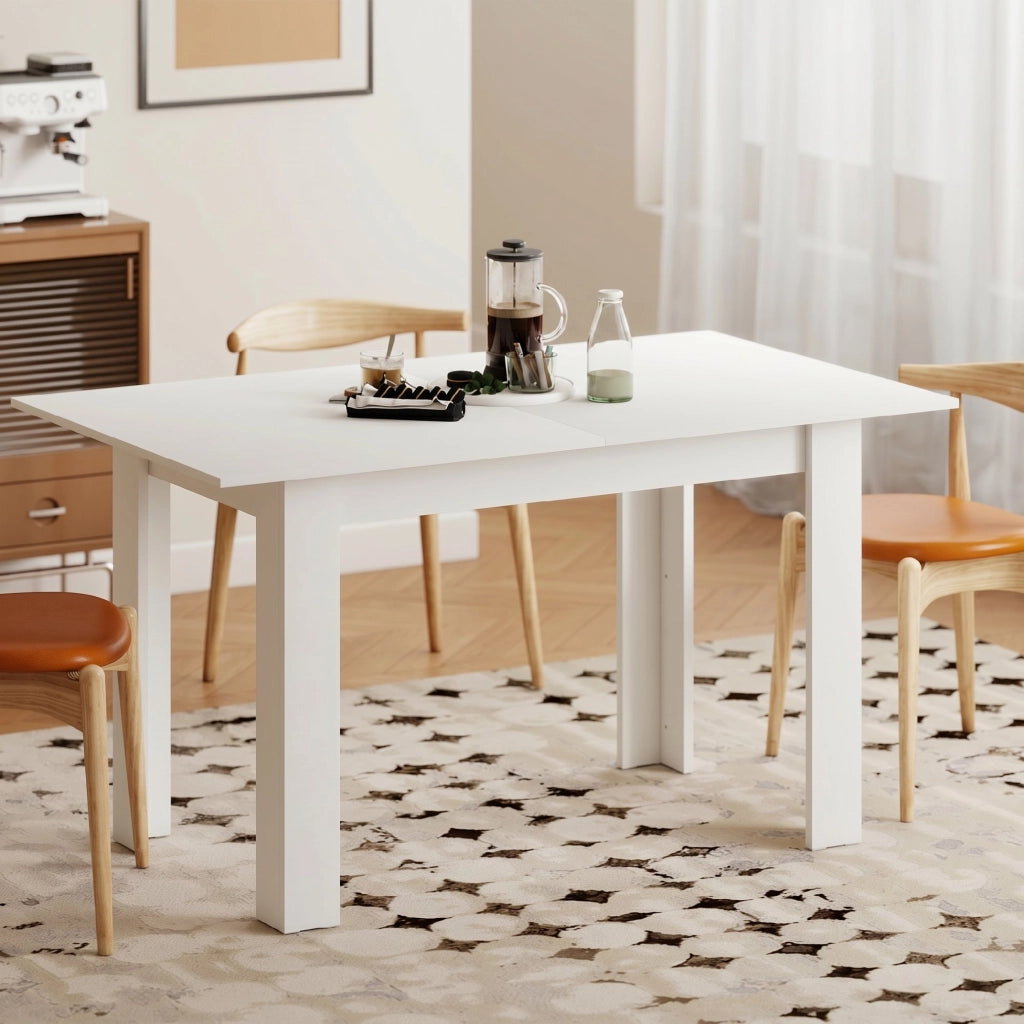 Tavolo da pranzo allungabile rettangolare ¨C Minimal ¨C bianco 140-180x80 cm