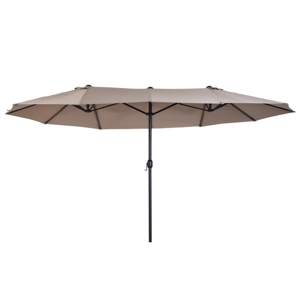 Ombrellone doppio da giardino ¨C Xylo ¨C acciaio e poliestere, apertura a manovella, 455x265x238cm
