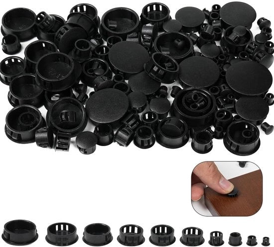 Set di Coperture per Fori di 150 Pezzi - 10 Dimensioni - Stopper per Fessure - Coperture per Fori di Boring - Diverse Dimensioni