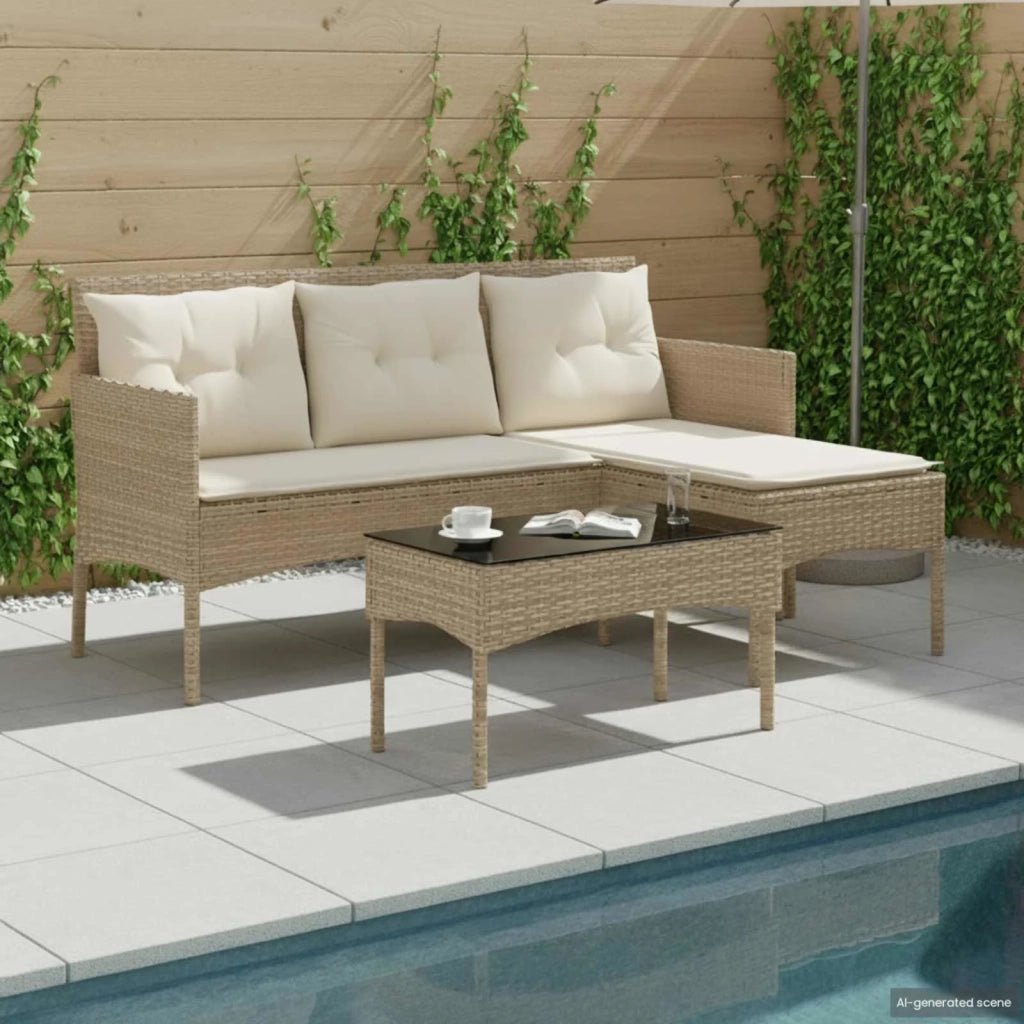 Set Divano da Giardino con cuscino 2 pcs polyrattan 4103807