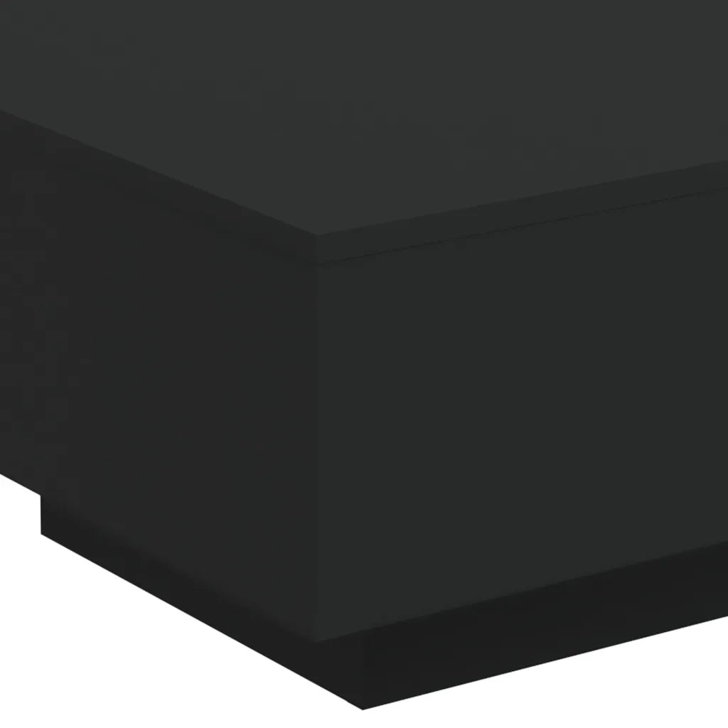 Tavolino da salotto | Tavolino da caff¨¨ | Tavolino da Soggiorno con Luci LED Nero 55x55x31 cm