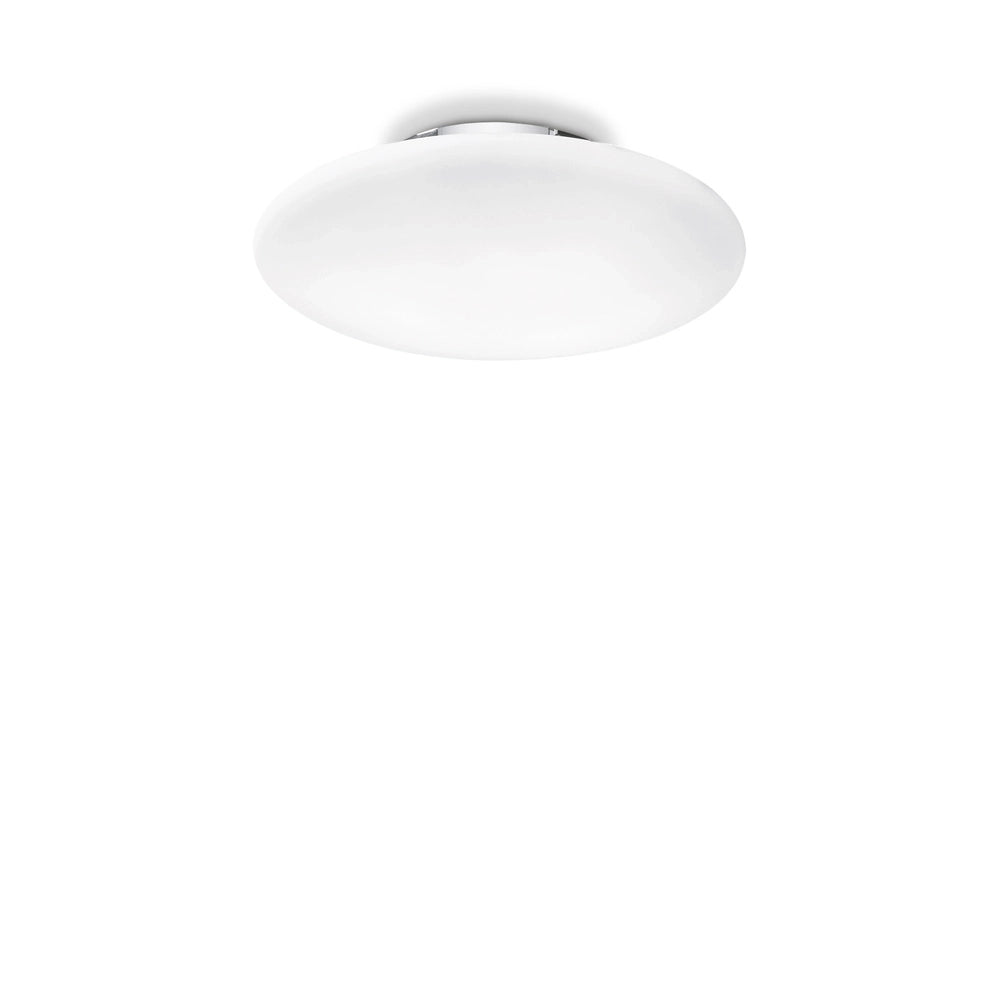 Plafoniera Moderna Smarties Vetro Bianco 1 Luce E27