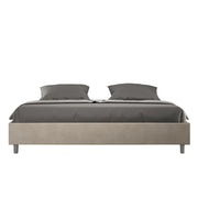 Letto Matrimoniale Extra Large Sommier 190x190 cm con Rete e Contenitore Azelia Sabbia