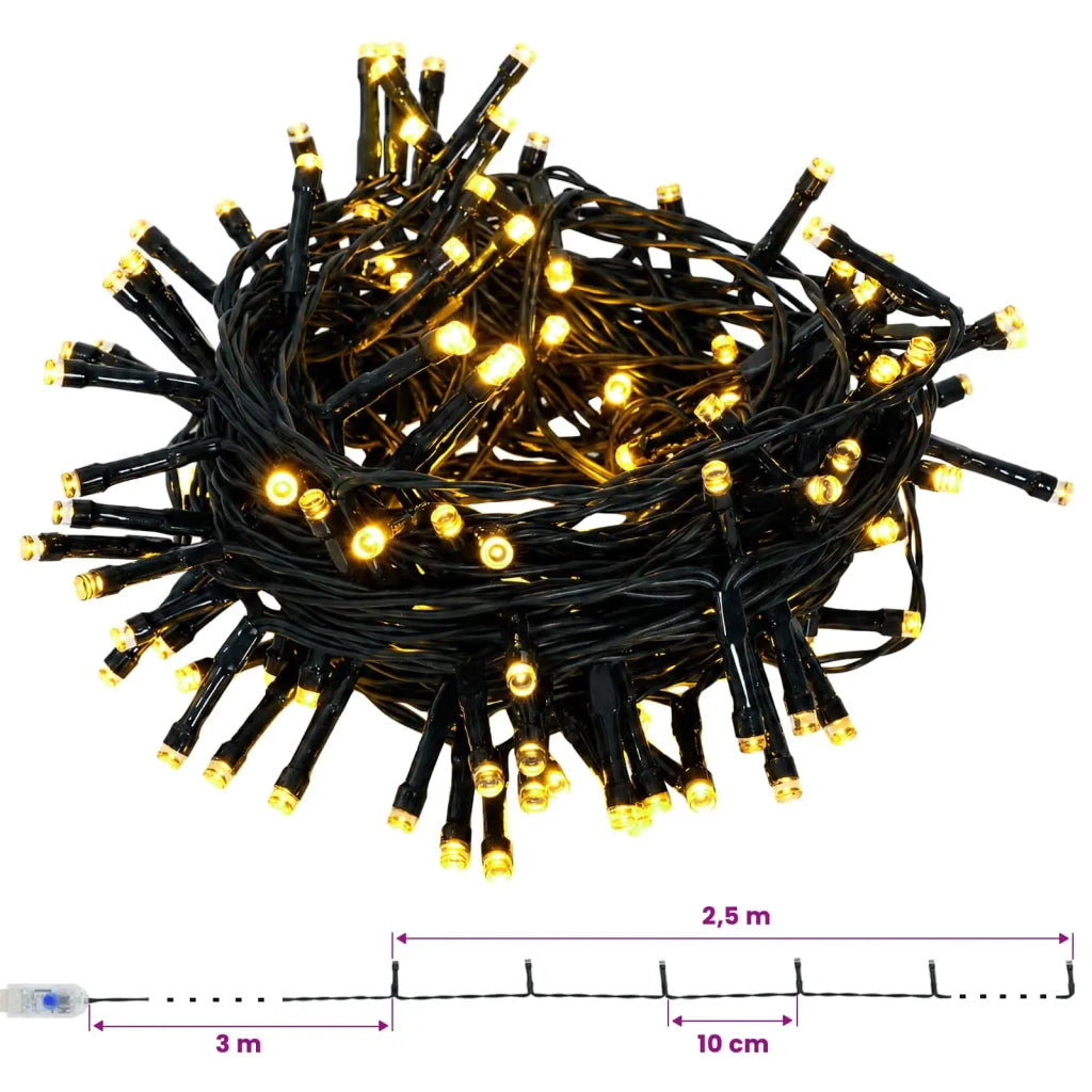 Ghirlanda di Natale Verde Diam. 30 cm PVC e PE 25 LED 42056970