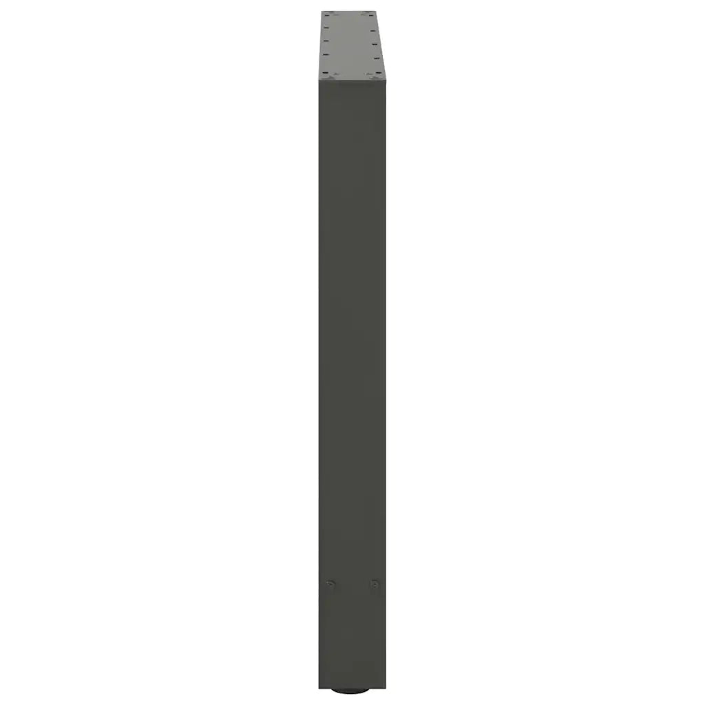 Gambe per tavolo da pranzo antracite 2 pz | Piede del tavolo 70x(72-73) cm in acciaio
