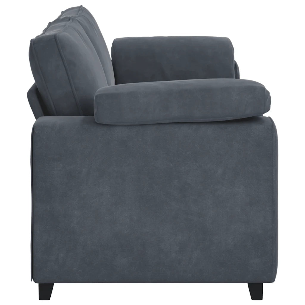 Divano a 3 Posti-Sofa 3 Posti Grigio Scuro 178 cm in Velluto