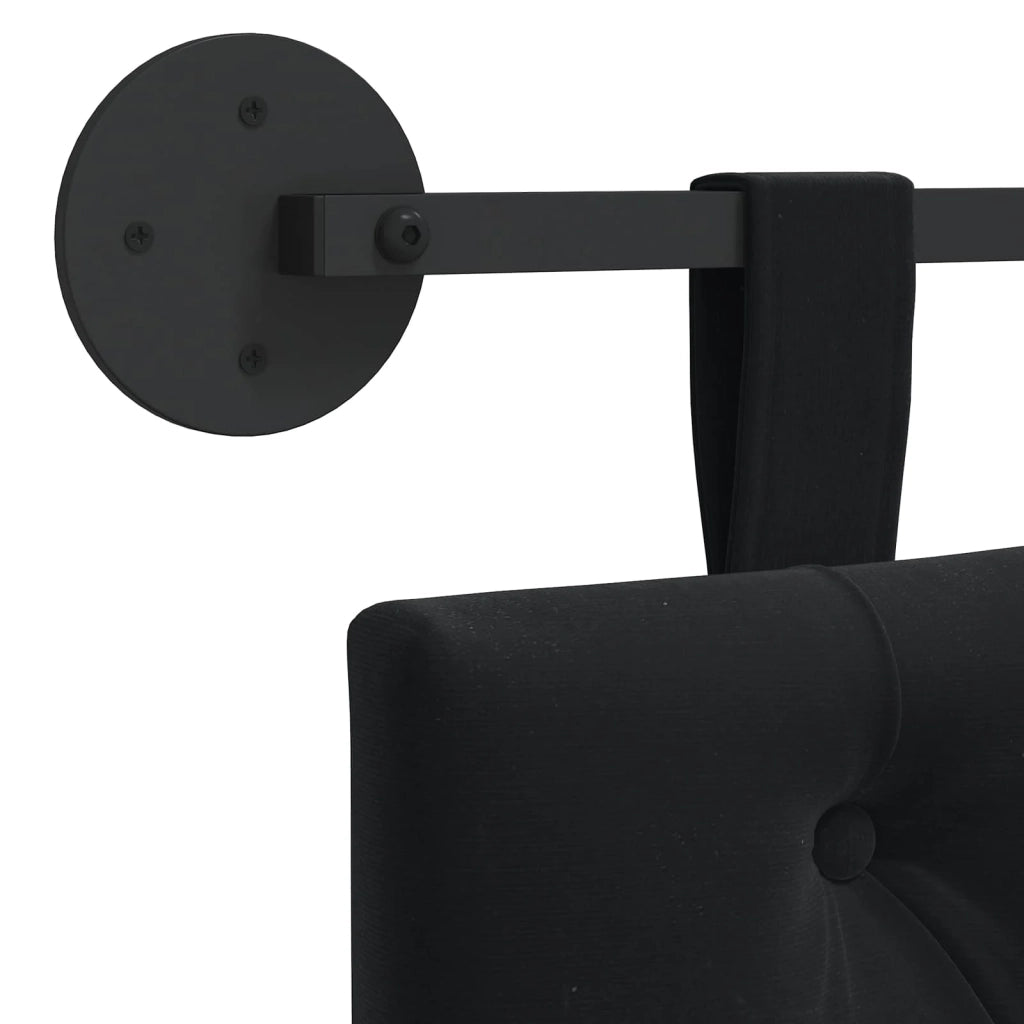 Testiera | Testata sospesa Con luce LED Nero Velluto