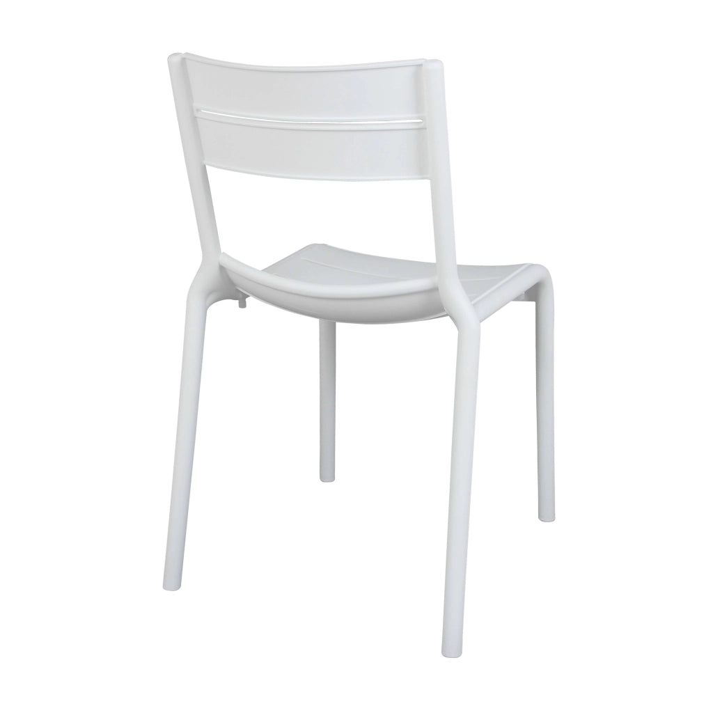 Oviala - Set di 4 sedie da giardino in plastica bianca