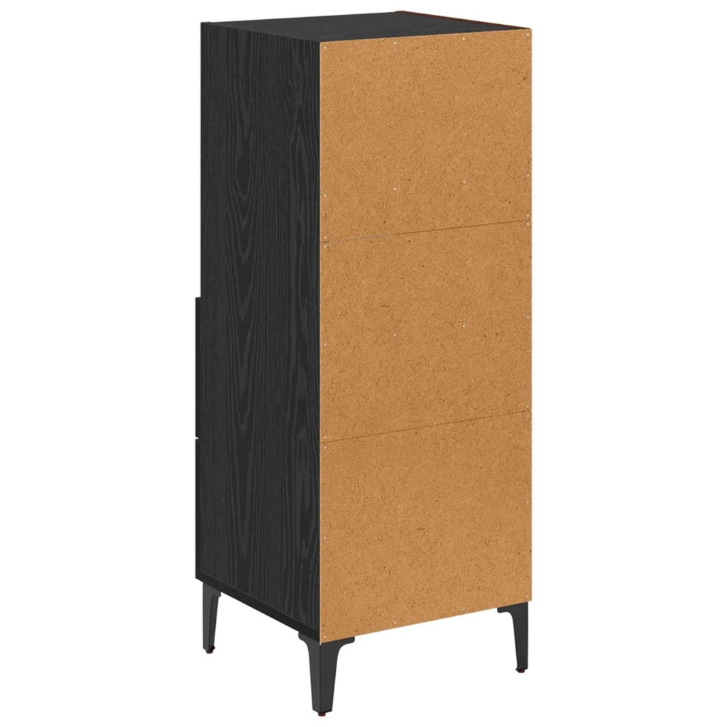 Credenza | Madia | Buffet da pranzo | Armadio da pranzo Rovere nero 34 x 34.5 x 90 cm Legno multistrato