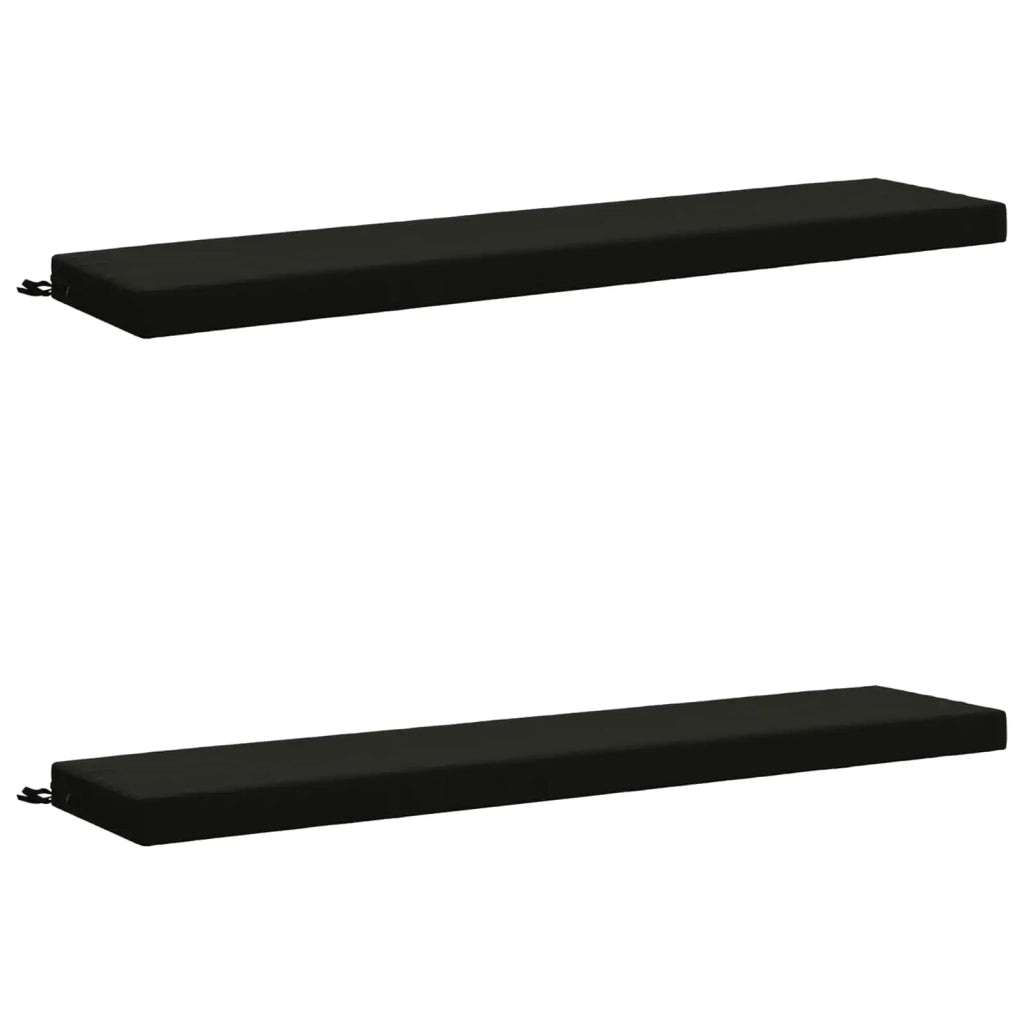 Cuscini per Panchina a 2 Pezzi SOEST 2 pz 100% Poliestere Nero 949981