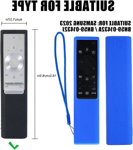 Set di protezione per telecomando Samsung 2023 - Con 2 pezzi - Silicone - Smart TV - Energia solare - Con cavo