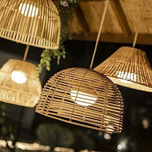 NewGarden LUMBOHXNW BOSSA Lampada a Sospensione a Batteria Ricaricabile 9W LED 35 cm Diametro 22 cm Altezza colore Naturale