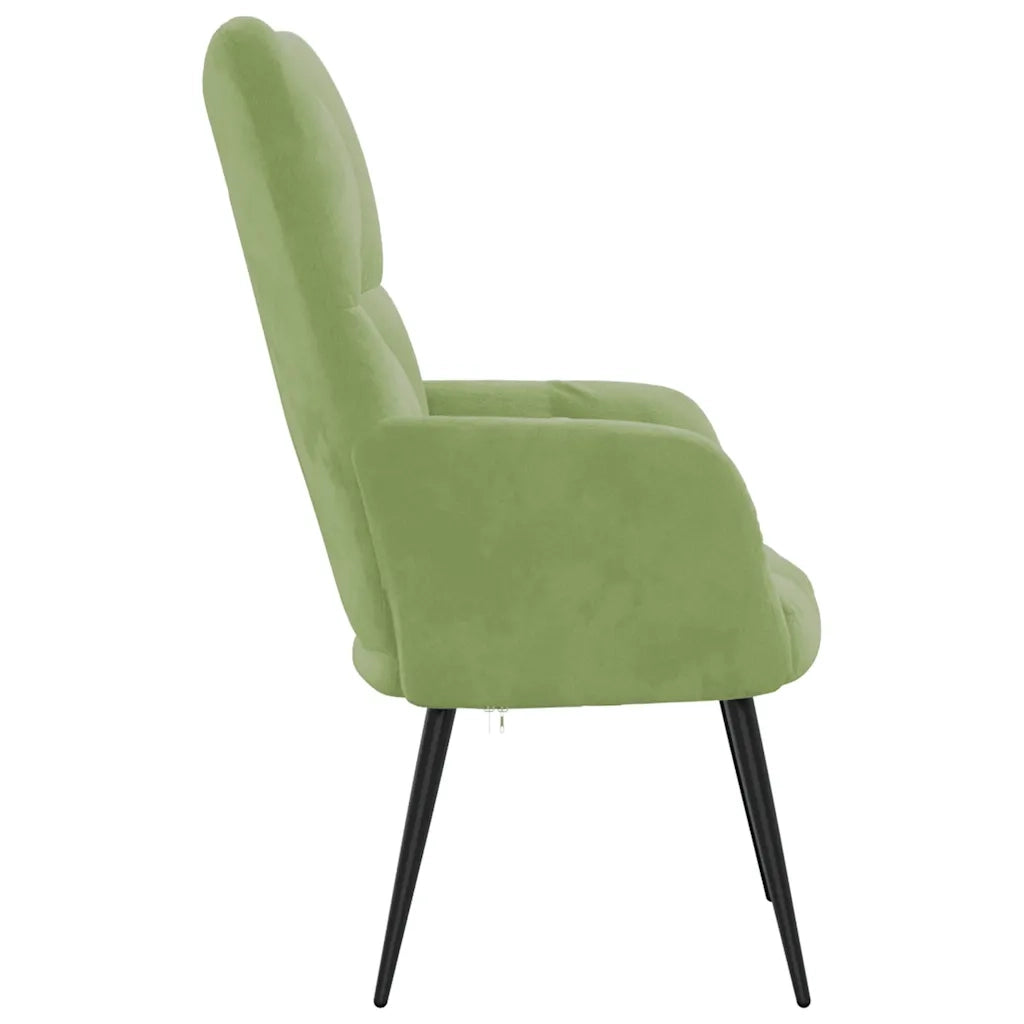 Sedia Relax Verde Chiaro in Velluto 328076
