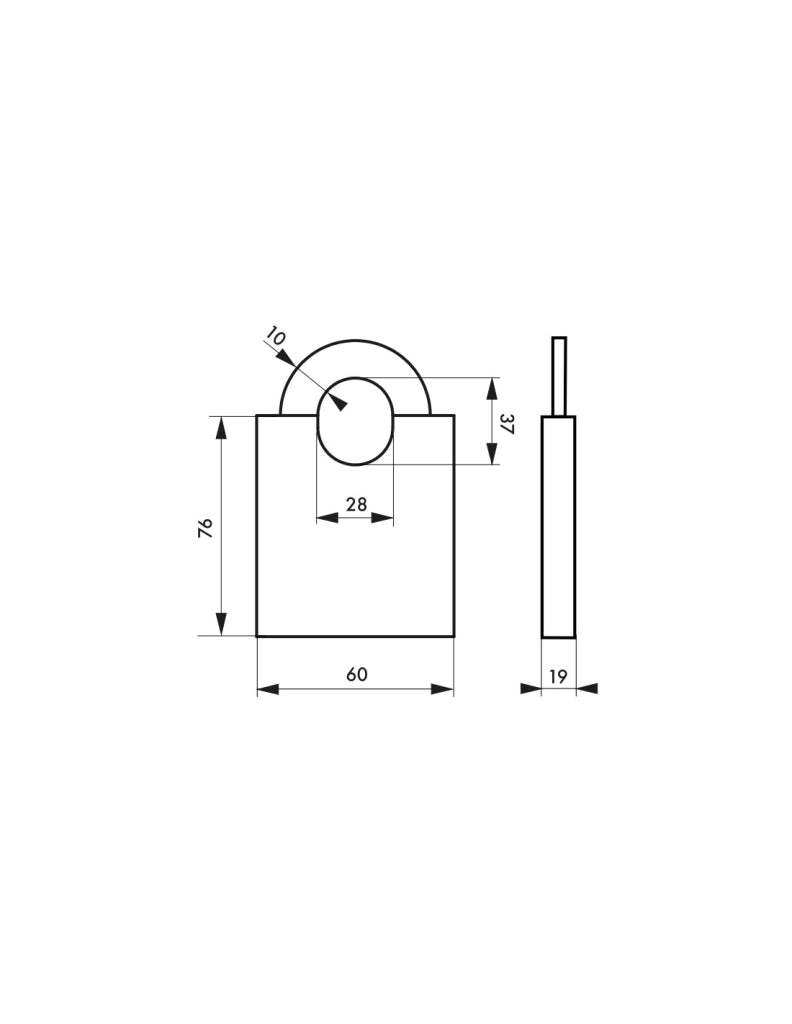 Lucchetto MARINOX 60 mm, 2 chiavi – THIRARD