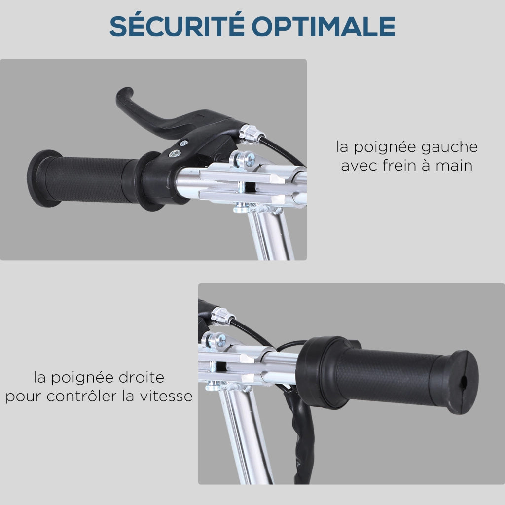 Monopattino Elettrico Pieghevole per Bambini 7-12 Anni ¨C Xylo ¨C 120W Rosa Manubrio Regolabile