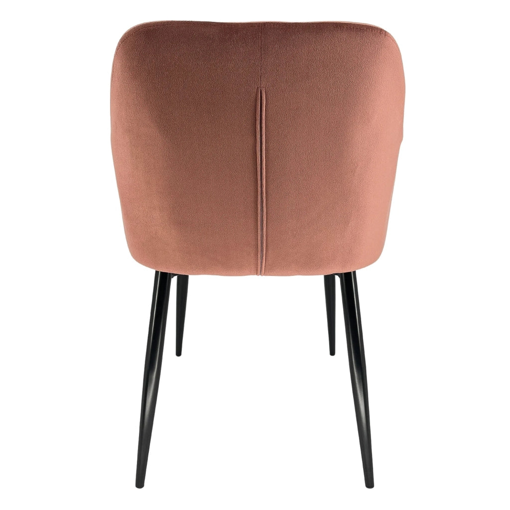 Set di 2 Sedie da Pranzo in Velluto SJ.030 Rosa