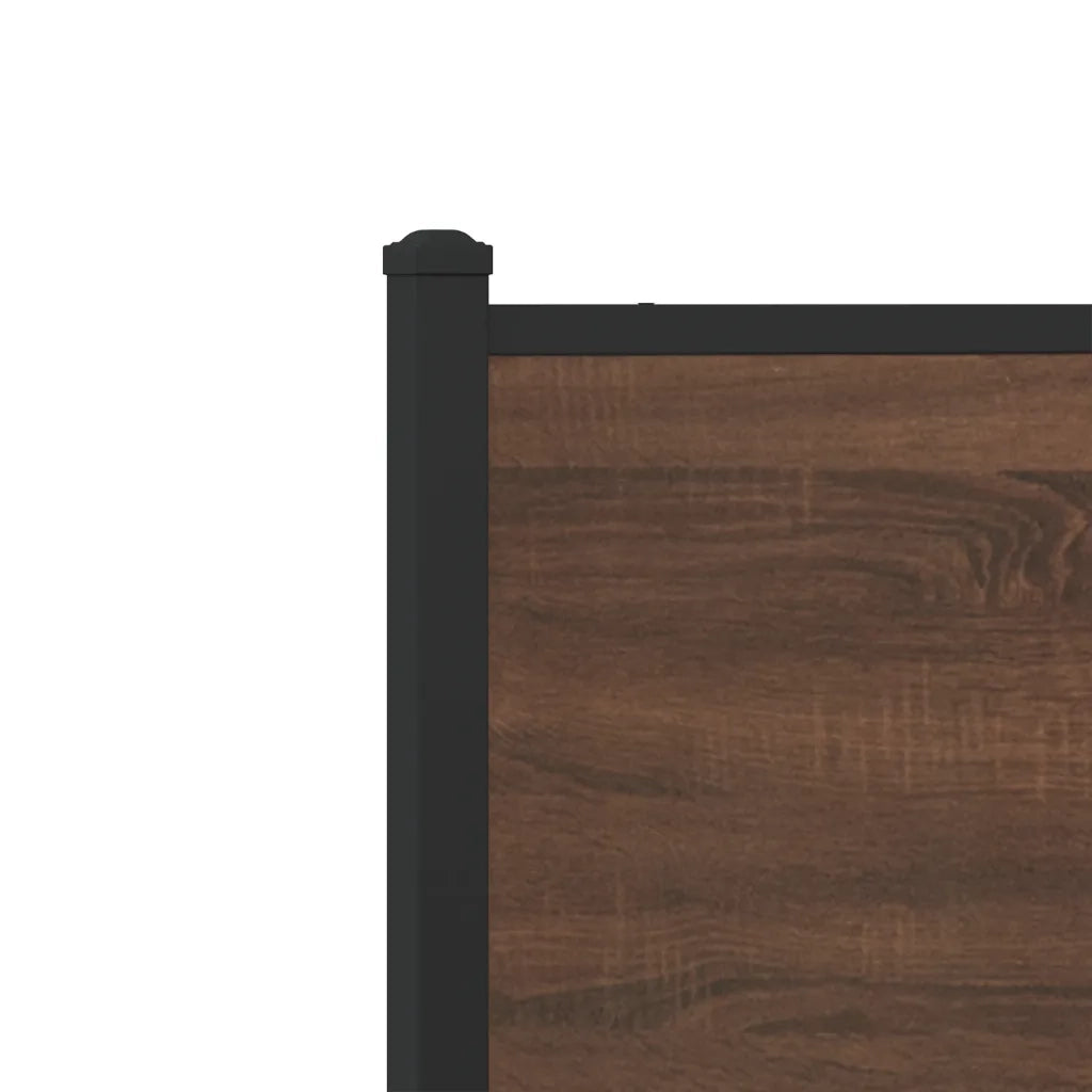 Giroletto senza Materasso in Metallo Rovere Marrone 75x190 cm 4007773