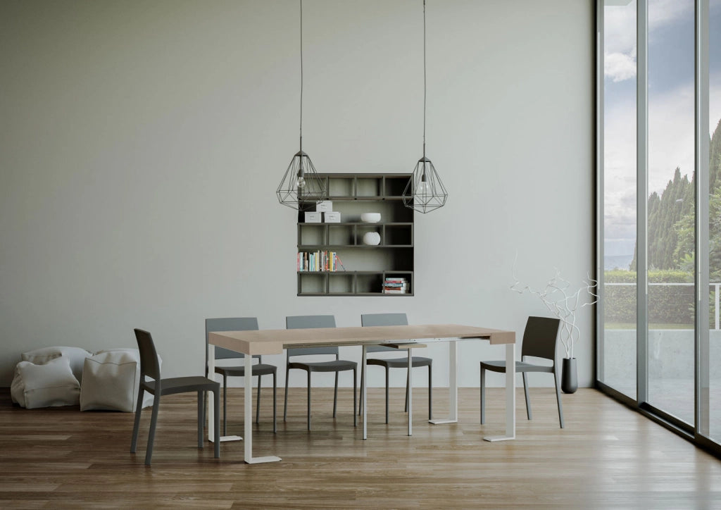 Consolle allungabile 90x40/196 cm Tekno Small Cashmere telaio Bianco