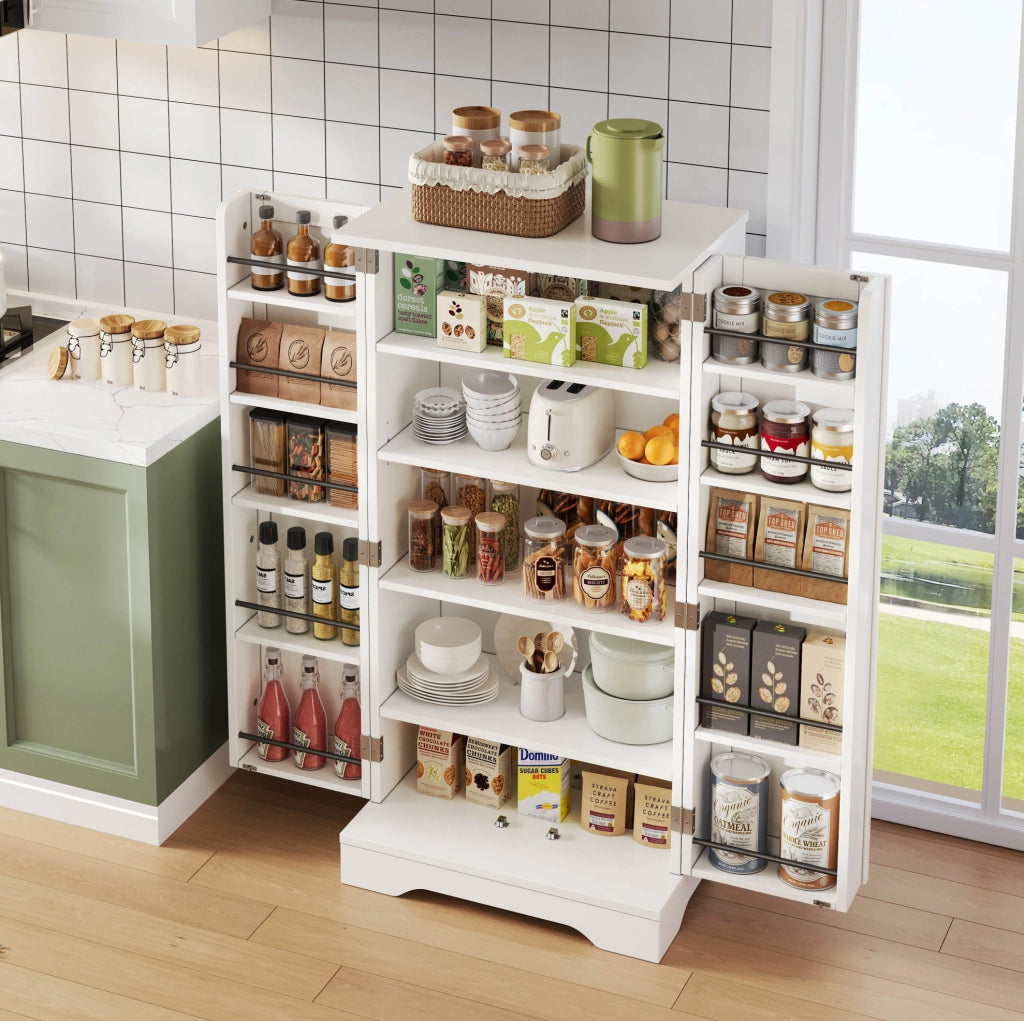 Mobile contenitore alto in MDF bianco con luce LED a sensore
