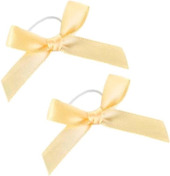 Striscia di tessuto satinato decorativa - Bianca - Striscia di tessuto per finiture - Striscia decorativa - Adatta per confezioni di regalo - Per flaconi di profumo e bottiglie di vino - Set da 50 pezzi