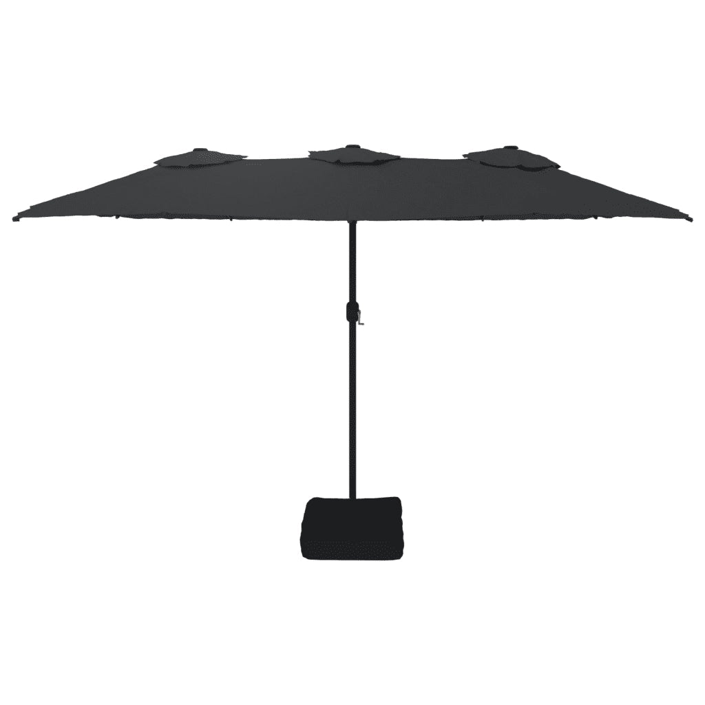 Ombrellone a Doppia Testa Nero 449x265 cm 362951
