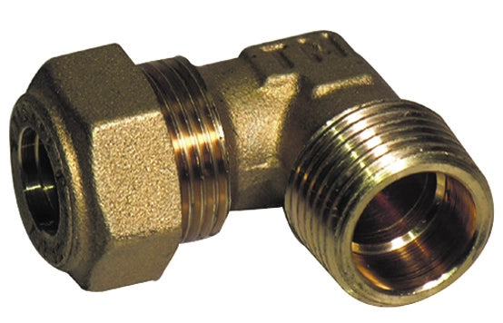GOMITO A 90  ° O-RING GAS MASCHIO CONICO TIEMME- 1/2 x 10- TIEMM- pezzi 1