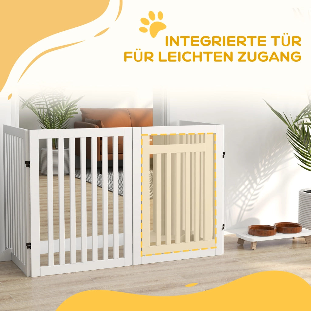 Cancello per Scale e Porte ¨C Minimal ¨C Bianco 4 Pezzi Pieghevole