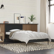 Giroletto-Struttura Letto Nero 100x200 cm in Legno Multistrato e Metallo 439761