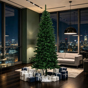 Albero di Natale artificiale Nordmann 210 cm con circa 865 rami in PVC verde, struttura metallica stabile