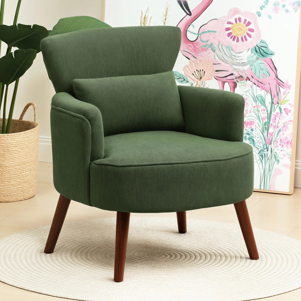 Poltrona ¨C Minimal ¨C Verde Tessuto