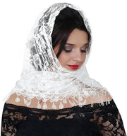 Lucente per Matrimoni - Sciarpa per la Testa - 50 x 50 cm - Adatto per Feste