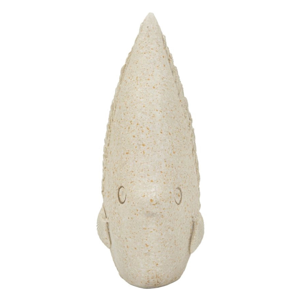 Scultura Pesce 1, Beige, Poliresina, 16,7x6,5x16,8 cm