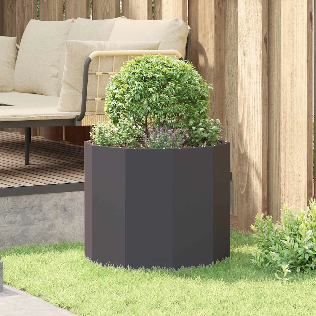Fioriera Nero 60 x 60 x 50 cm Acciaio 883759