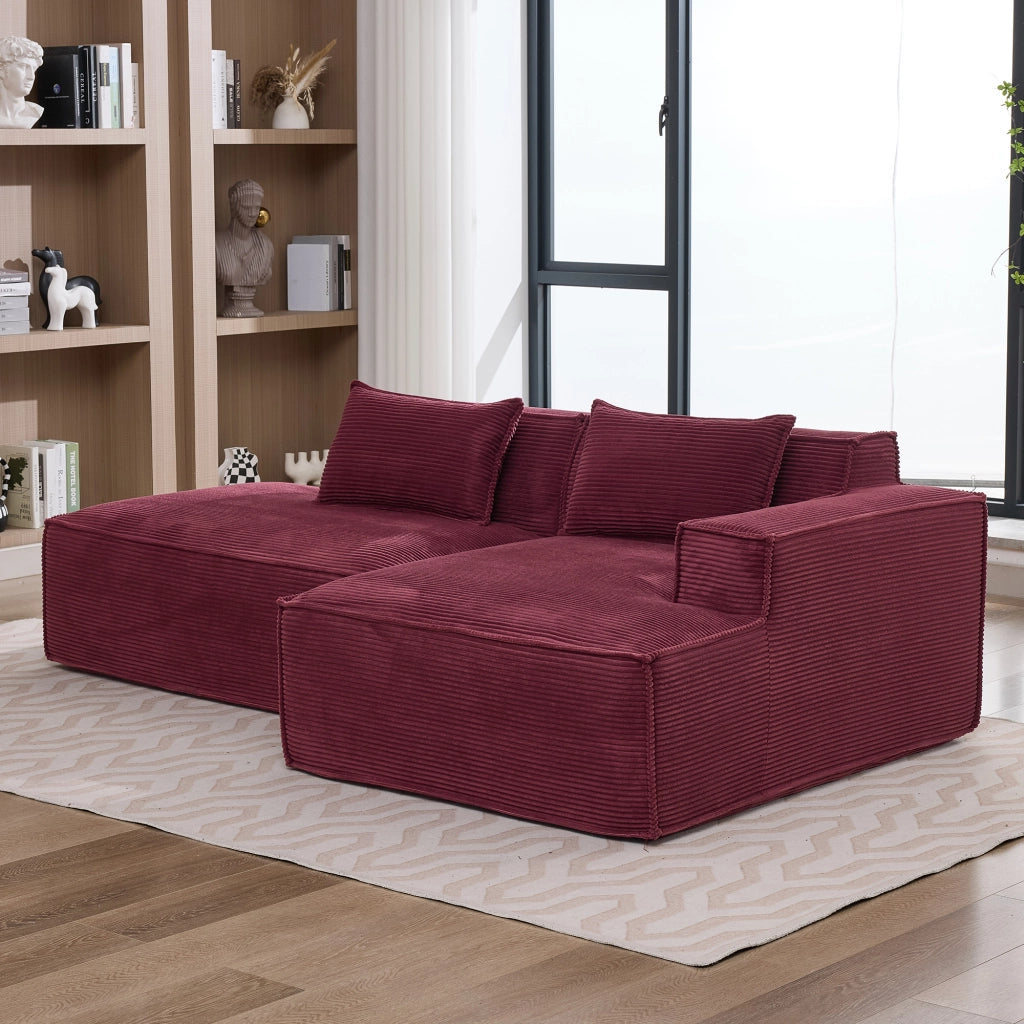 Divano 2 Posti con Cuscini ¨C MINIMAL ¨C Tessuto, 235 cm