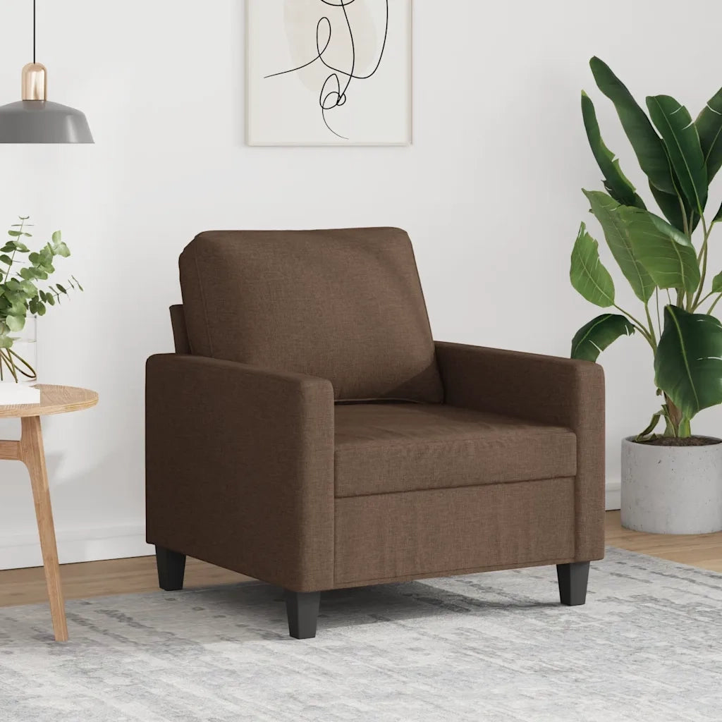 Poltrona | Sedia Relax Marrone 60 cm in Tessuto