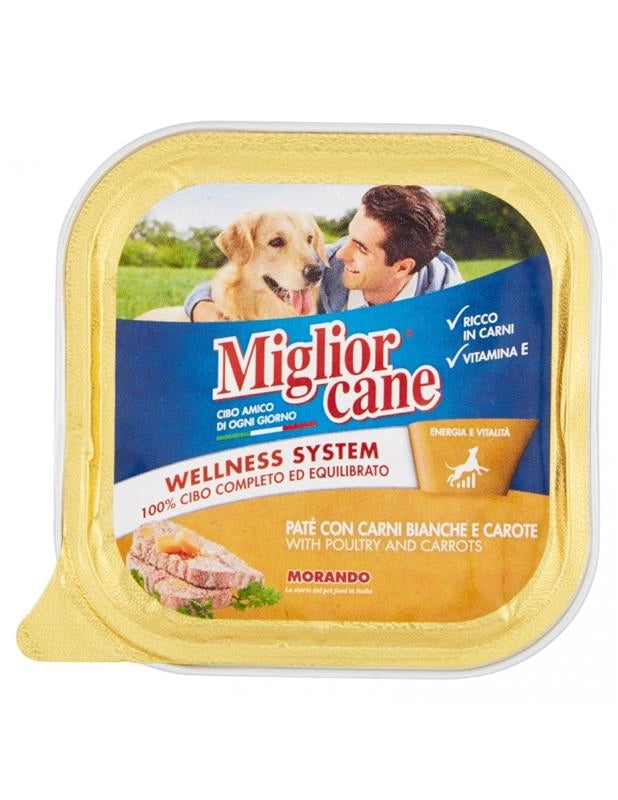 MIGLIOR CANE PATE' CON CARNI BIANCHE E CAROTE 150 GR